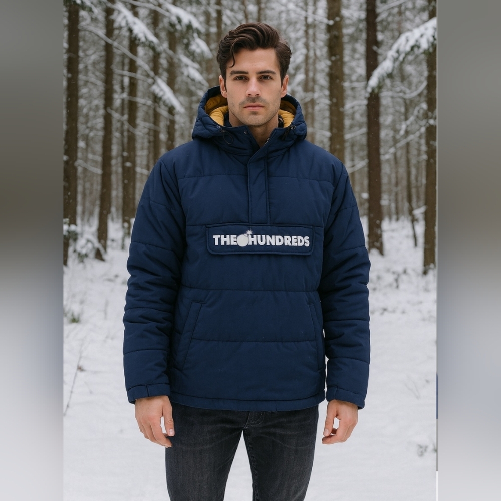 The Hundreds Men's Blue Hooded Jacket